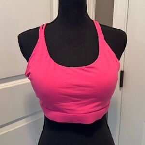 Running Girl neon pink sports bra
